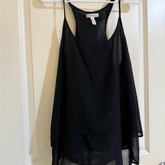 Ambiance Tops - Ambiance Black Asymmetrical Camisole Sleeveless Top